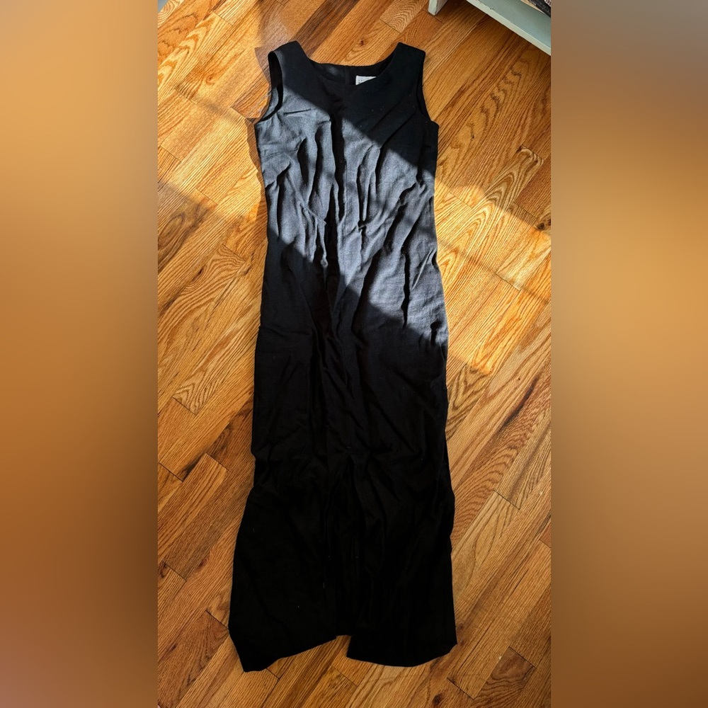 Contemporary Black Lenin Maxi Dress